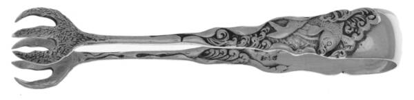 Hizen (Sterling, 1880) Monogram Small Sugar Tongs