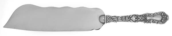Imperial Chrysanthemum (Sterling, 1894, No Monos) Large Hollow Handle Ice Cream Slicer Sterling Bld