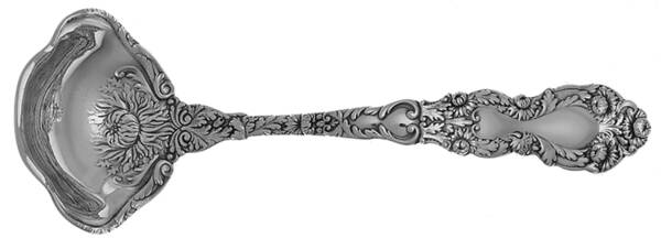 Imperial Chrysanthemum (Sterling, 1894, No Monos) Solid Piece Cream Ladle