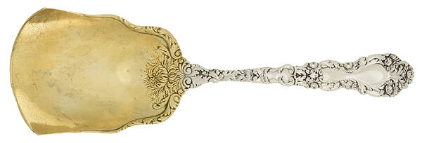 Imperial Chrysanthemum (Sterling, 1894, No Monos) Solid Berry Serving Scoop