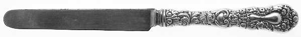 Imperial Chrysanthemum (Sterling, 1894, No Monos) Tea Knife with Silverplate Blade