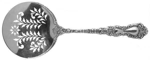 Imperial Chrysanthemum (Sterling, 1894, No Monos) Tomato Server, Solid Piece