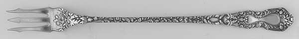 Imperial Chrysanthemum (Sterling, 1894, No Monos) Long Handle Olive Fork