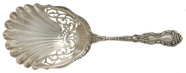 Imperial Chrysanthemum (Sterling, 1894, No Monos) Pierced Saratoga Chips Server