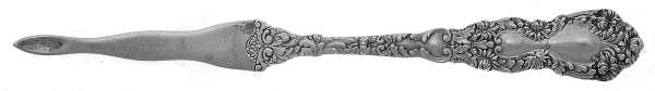 Imperial Chrysanthemum (Sterling, 1894, No Monos) Solid Nut Pick