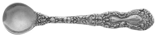 Imperial Chrysanthemum (Sterling, 1894, No Monos) Individual Salt Spoon
