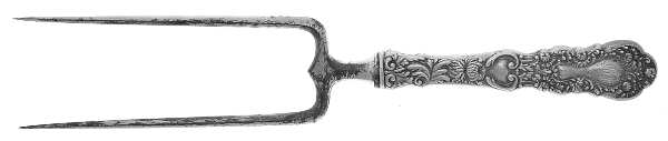 Imperial Chrysanthemum (Sterling, 1894, No Monos) Large Joint/Roast Holder Fork