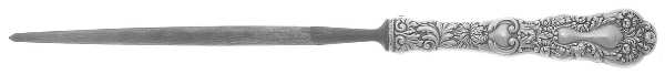 Imperial Chrysanthemum (Sterling, 1894, No Monos) Small Steel Rod Sharpener Knife