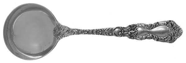 Imperial Chrysanthemum (Sterling, 1894, No Monos) Round Bowl Soup Spoon (Bouillon)