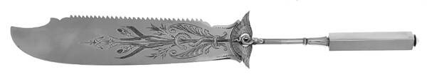 Isis (Sterling, 1870) Solid Bright Cut Cake Saw