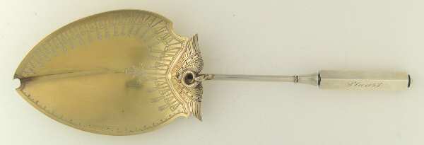 Isis (Sterling, 1870) Large Solid Ice Cream Slicer