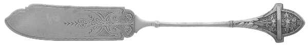 Ivy (Sterling, 1865, 1868) Flat Handle Master Butter Knife
