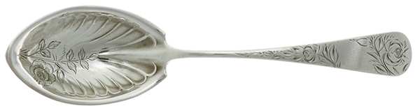 Jac Rose (Sterling, 1885) Bright Cut Bowl Sugar Spoon