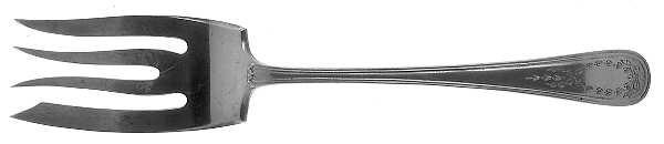 Jefferson (Sterling, 1907) Small Solid Cold Meat Serving Fork