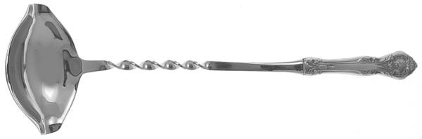King Edward (Sterling, 1936, No Monos) Punch Ladle with Stainless Bowl