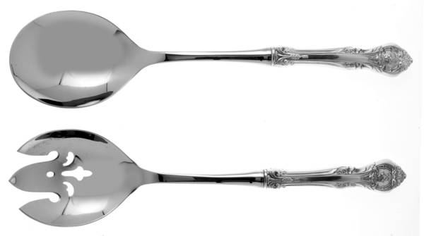 King Edward (Sterling, 1936, No Monos) 2 Pc Salad Set with Stainless Bowl