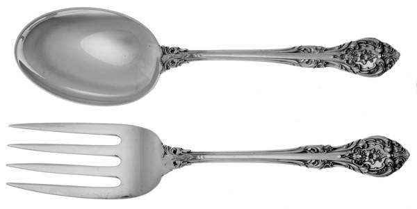 King Edward (Sterling, 1936, No Monos) Solid Serving Set