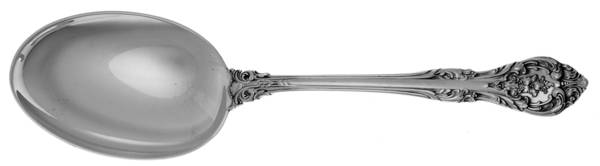 King Edward (Sterling, 1936, No Monos) Solid Serving Spoon