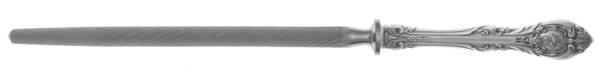 King Edward (Sterling, 1936, No Monos) Sharpener Knife with Steel Rod HC