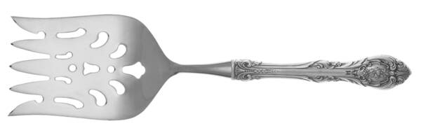 King Edward (Sterling, 1936, No Monos) Fish Serving Fork with Stainless Tines HC