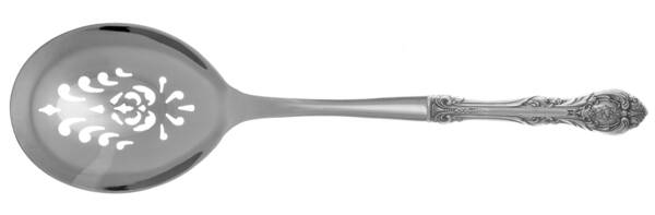 King Edward (Sterling, 1936, No Monos) Casserole Spoon with Pierced Stainless Bowl HC