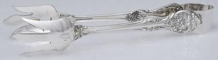 King Edward (Sterling, 1936, No Monos) Solid Lettuce Tongs