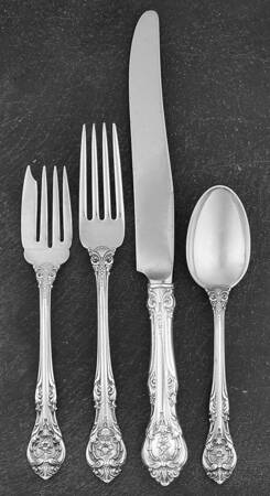 King Edward (Sterling, 1936, No Monos) 32  Piece Estate Set