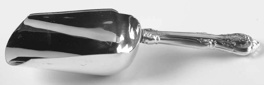 King Edward (Sterling, 1936, No Monos) Ice Scoop with Silverplate Bowl