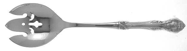 King Edward (Sterling, 1936, No Monos) Salad Serving Fork with Stainless Prongs