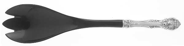 King Edward (Sterling, 1936, No Monos) Salad Serving Fork with Plastic Prongs