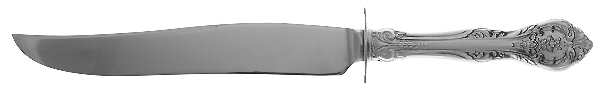 King Edward (Sterling, 1936, No Monos) Small Carving Knife W/Sterling Guard by Gorham Silver
