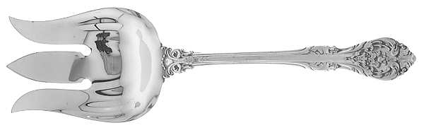 King Edward (Sterling, 1936, No Monos) Solid Salad Serving Fork
