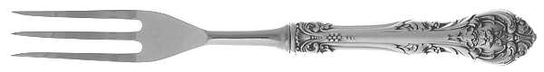 King Edward (Sterling, 1936, No Monos) Individual 3 Prong Stainless Bird Fork
