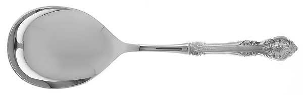 King Edward (Sterling, 1936, No Monos) Smooth Casserole Spoon with Stainless Bowl