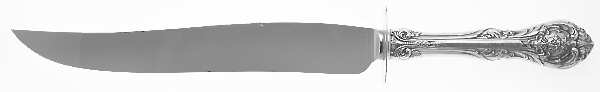 King Edward (Sterling, 1936, No Monos) Large Carving/Roast Knife StnlBl w/Sterling Guard