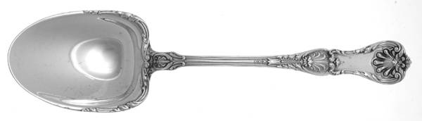 King George (Sterling, 1894, No Monograms) Oversize Solid Salad Serving Spoon