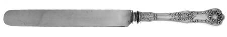 King George (Sterling, 1894, No Monograms) Thin Hollow Handle Bolster Blunt Knife
