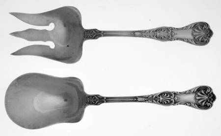 King George (Sterling, 1894, No Monograms) (2 Pc) Solid Salad Set