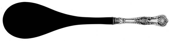 King George (Sterling, 1894, No Monograms) Salad Serving Spoon with Plastic Bowl