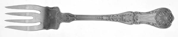 King George (Sterling, 1894, No Monograms) Small Individual Solid Fish/Salad Fork