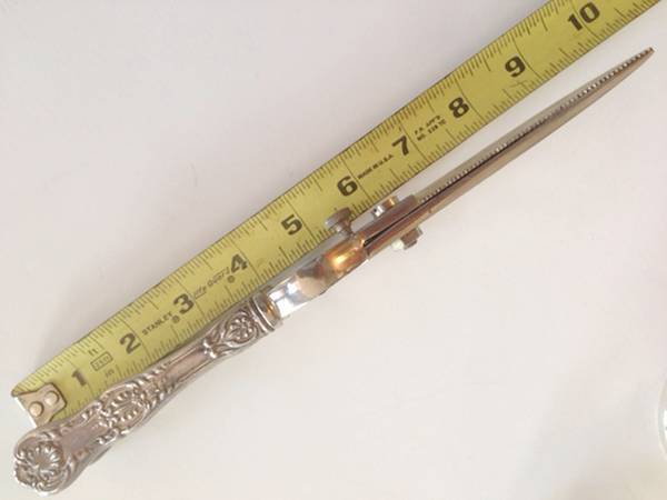 King George (Sterling, 1894, No Monograms) Poultry Shears with Stainless Blades