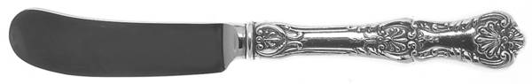 King George (Sterling, 1894, No Monograms) Butter Spreader Hollow Hdl-Paddle/Stainless Blade
