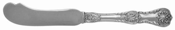 King George (Sterling, 1894, No Monograms) Large Flat Handle Butter Spreader