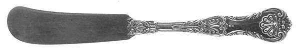 King George (Sterling, 1894, No Monograms) Flat Handle Butter Spreader