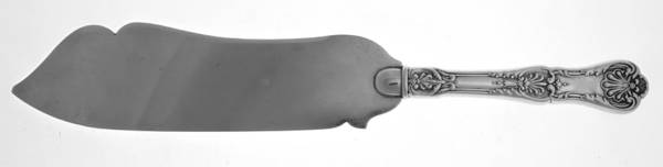 King George (Sterling, 1894, No Monograms) Large Hollow Handle Ice Cream Slicer Sterling Bld