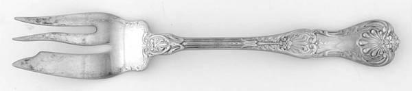 King George (Sterling, 1894, No Monograms) Large Individual Pie Fork