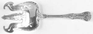 King George (Sterling, 1894, No Monograms) Vegetable Serving Fork (Solid)