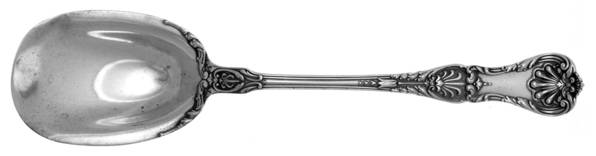 King George (Sterling, 1894, No Monograms) Oversize Solid Salad Serving Spoon