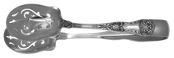 King George (Sterling, 1894, No Monograms) Large Ice Serving Tongs