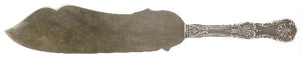 King George (Sterling, 1894, No Monograms) Large Solid Ice Cream Slicer